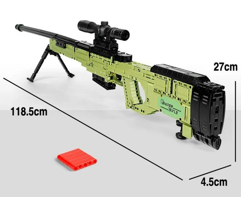Klocki Techniczne Mould King 14010 Karabin AWM 1628 el Model Kolekcjonerski - obrazek 6