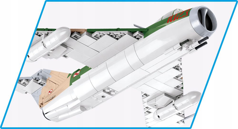 Klocki COBI 5824 Samolot Odrzutowy Polskich Sił Zbrojnych LIM5 (MIG17) 1959 - obrazek 8