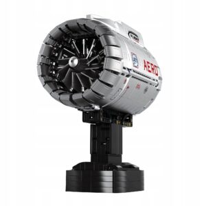 Model działającego silnika odrzutowego z klocków Reobrix – zestaw 1813 elementów