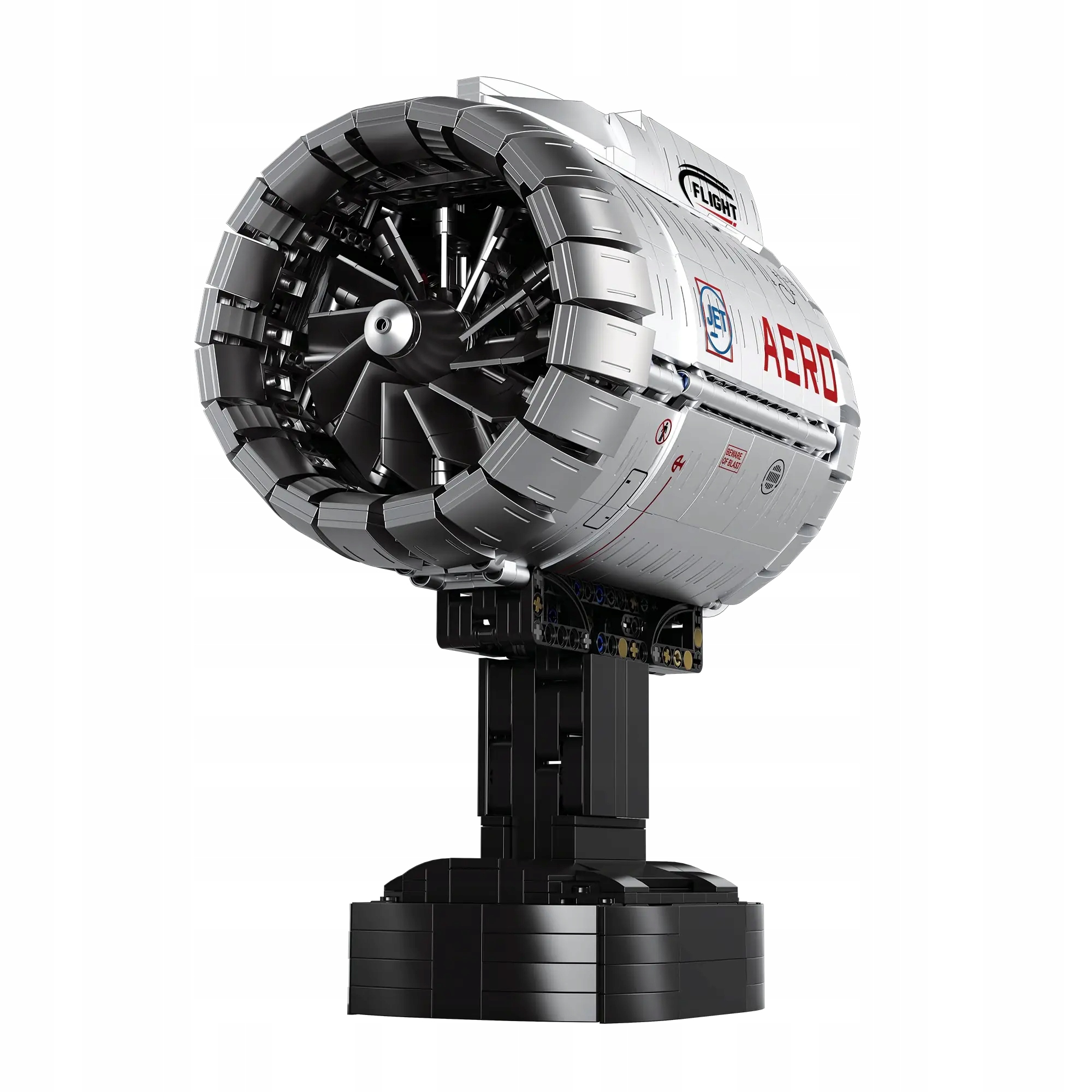 Model działającego silnika odrzutowego z klocków Reobrix – zestaw 1813 elementów