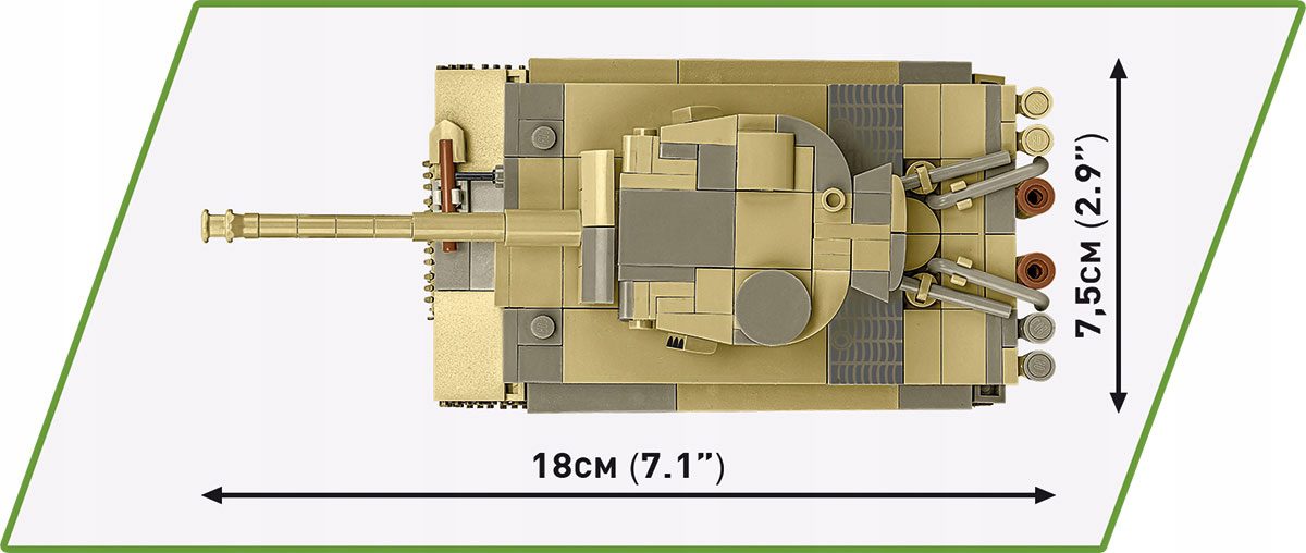 Klocki Cobi 2734 TIGER 131 Niemiecki Czołg II WŚ 442 el. - obrazek 7