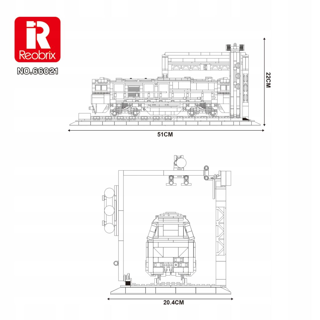 Klocki Reobrix 66021A Lokomotywa Towarowa Diesel G2000