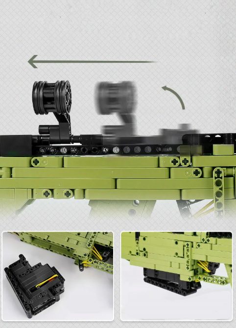 Klocki Techniczne Mould King 14010 Karabin AWM 1628 el Model Kolekcjonerski - obrazek 8