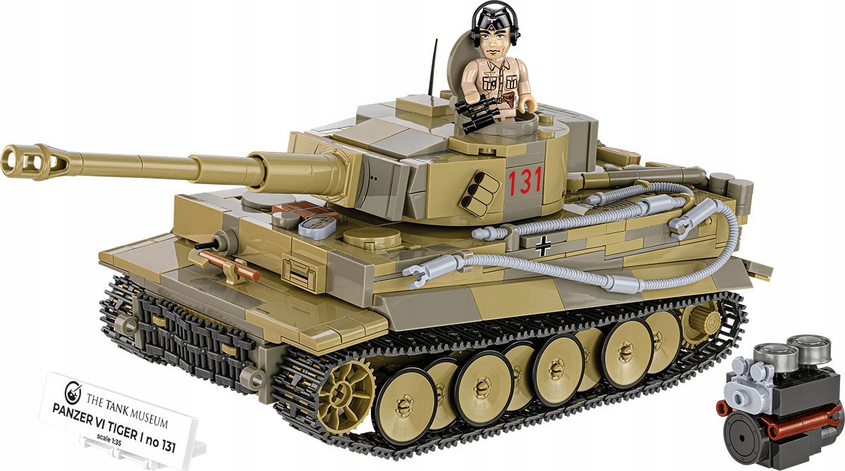 Klocki Cobi 3123 TIGER 131 Niemiecki Czołg Tiger I II WŚ 896 el. - obrazek 5