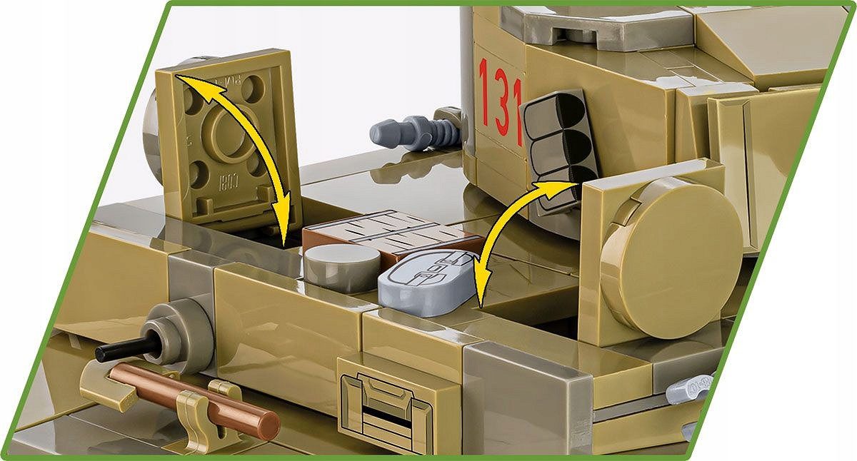 Klocki Cobi 3123 TIGER 131 Niemiecki Czołg Tiger I II WŚ 896 el. - obrazek 6