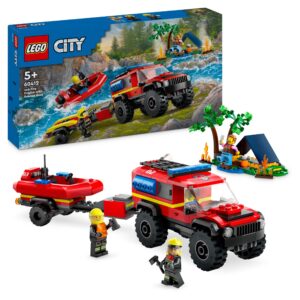 Klocki LEGO City 60412 Straż Pożarna - Wóz i Łódź Ratownicza 301 el.