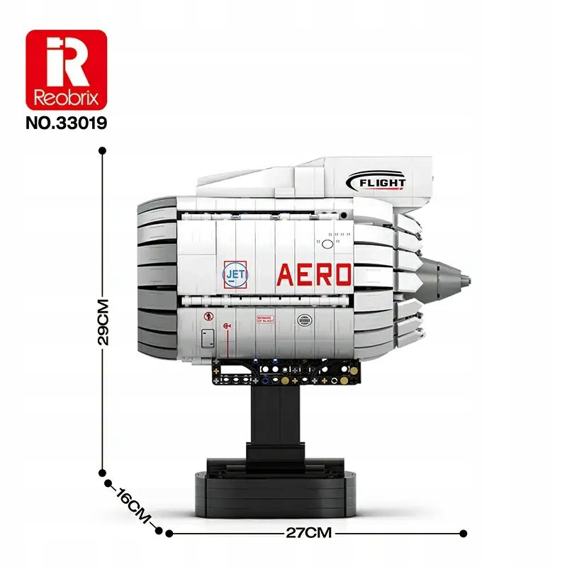 Klocki Reobrix 33019 Działający Odrzutowy Silnik Samolotowy