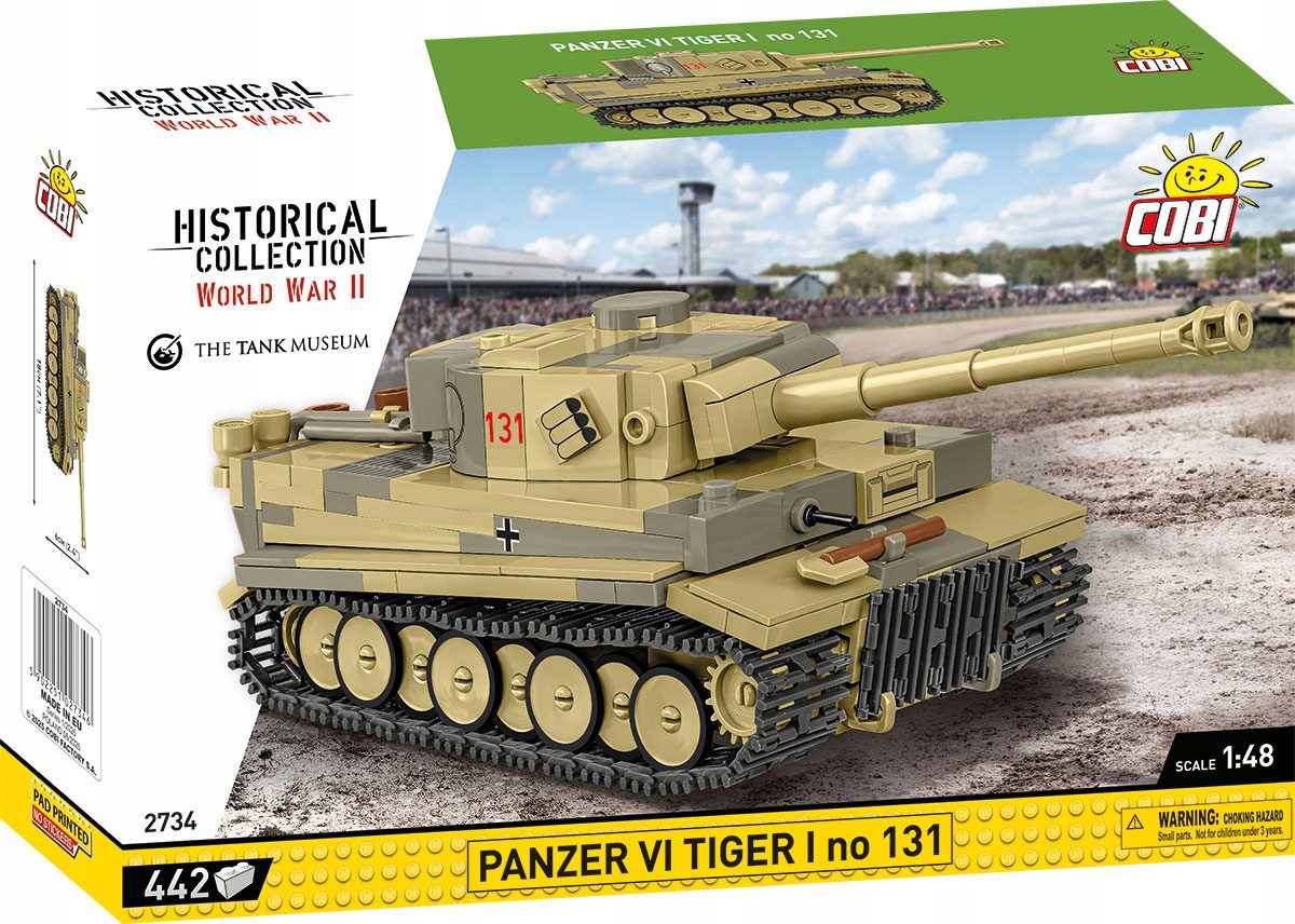 Klocki Cobi 2734 TIGER 131 Niemiecki Czołg II WŚ 442 el. - obrazek 2