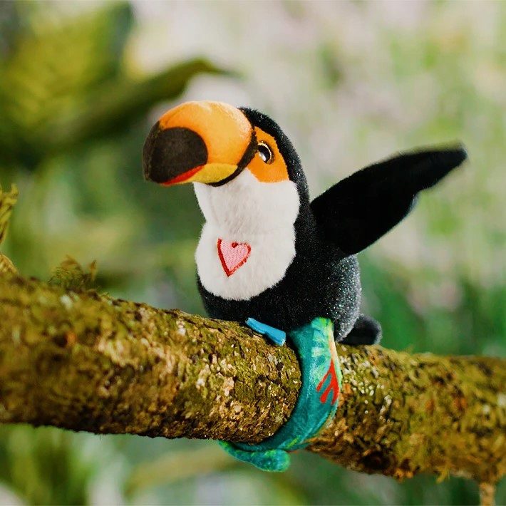 HAPPY YAPPERS Tukan - Wesołe Gadułki, Interaktywny Zwierzak Zabawka - obrazek 3