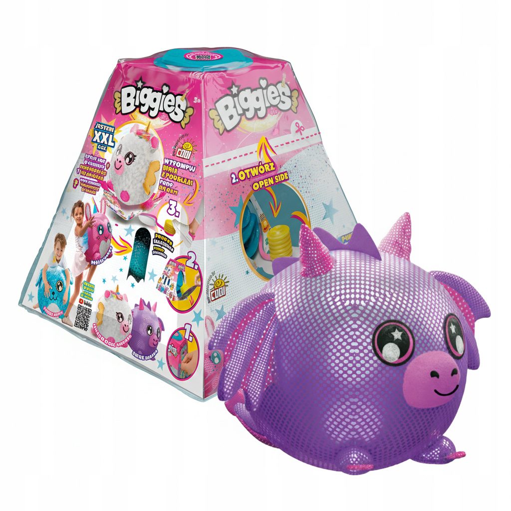 Maskotka do Pompowania dla dzieci Cobi Biggies Fioletowy Smok 50cm!