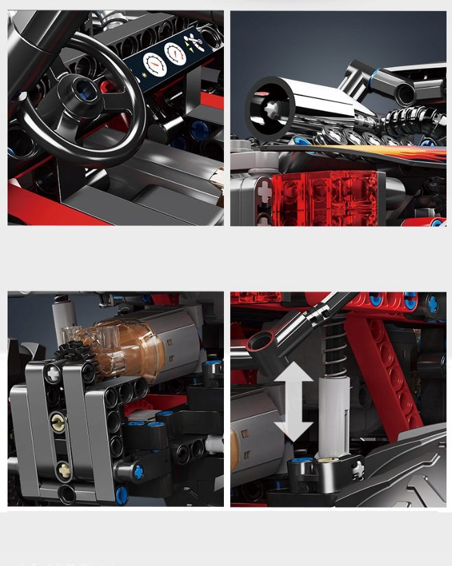 Klocki Mould King 18008 Zdalnie Sterowany Monster Truck 889 el. - obrazek 7