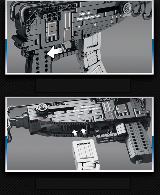 Klocki Reobrix 77029 Strzelający Pistolet Maszynowy Scorpion 566 el. - obrazek 5