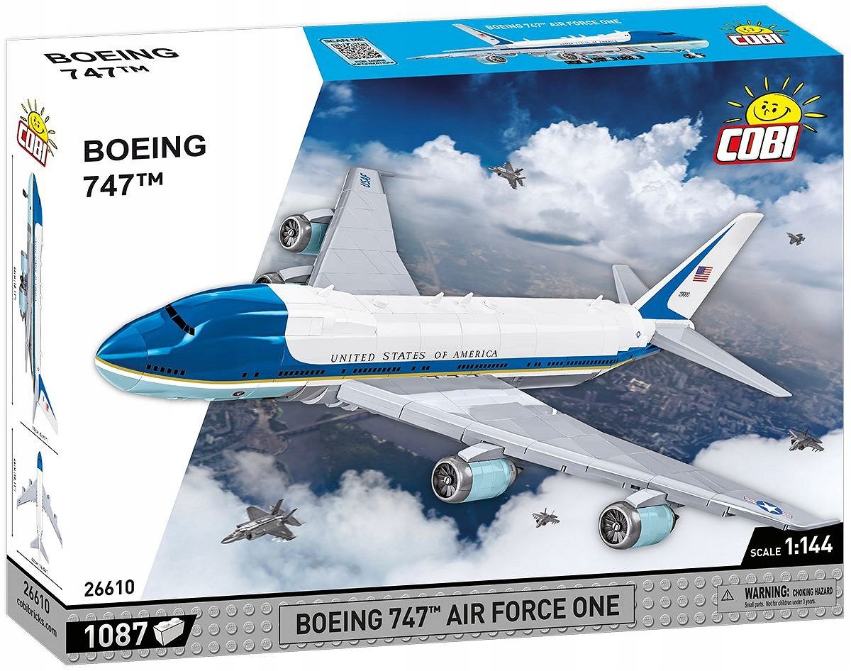 Klocki Cobi 26610 Samolot Prezydenta USA Boeing 747 AirForce One Jumbo Jet - obrazek 4
