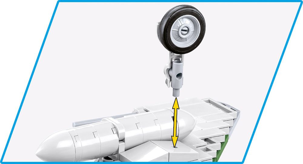 Klocki COBI 5824 Samolot Odrzutowy Polskich Sił Zbrojnych LIM5 (MIG17) 1959 - obrazek 9