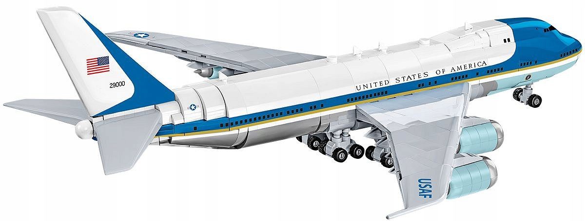 Klocki Cobi 26610 Samolot Prezydenta USA Boeing 747 AirForce One Jumbo Jet - obrazek 6