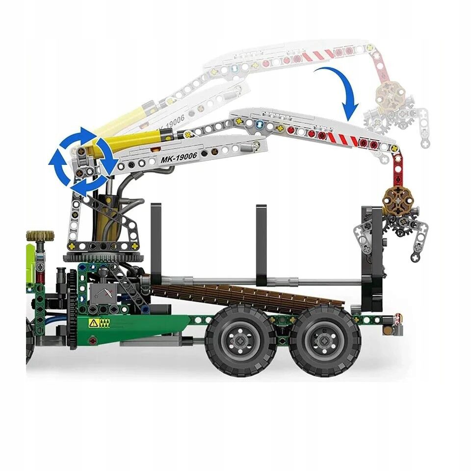 Klocki Mould King 19006 RC Pneumatyczny Żuraw Leśny 938 el. - obrazek 6