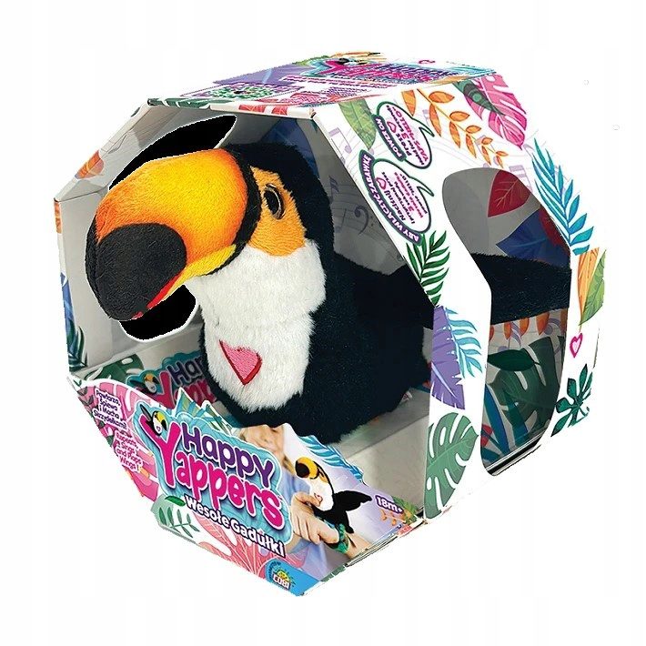 Interaktywny ptaszek Tukan z serii Happy Yappers – zabawka mówiąca i śpiewająca dla dzieci