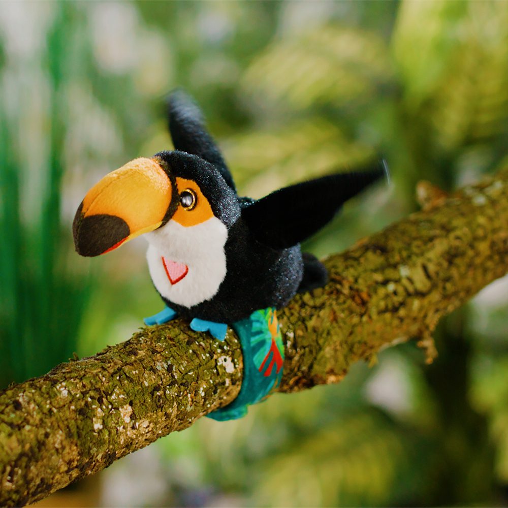 HAPPY YAPPERS Tukan - Wesołe Gadułki, Interaktywny Zwierzak Zabawka - obrazek 6