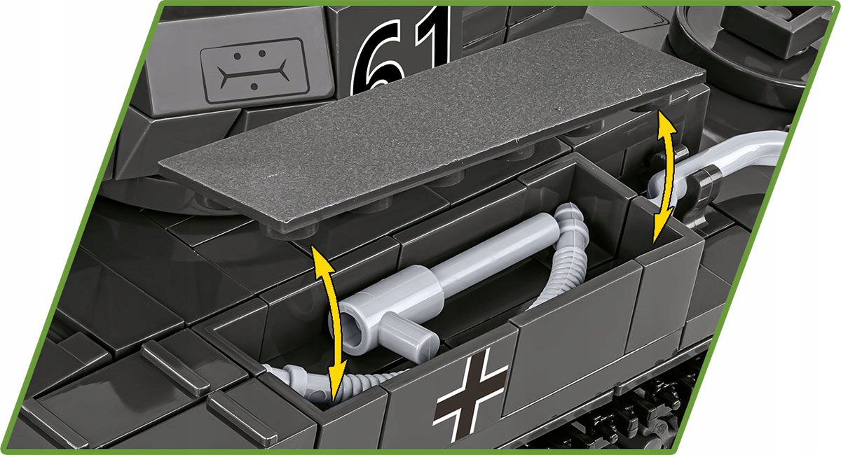 Klocki Cobi 2597 Czołg Panzerkampfwagen II Ausf. F Niemiecki Czołg Lekki - obrazek 7