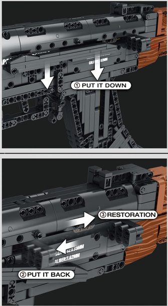 Klocki Reobrix 77005 Strzelający Karabin AK47 1366 el. - obrazek 8