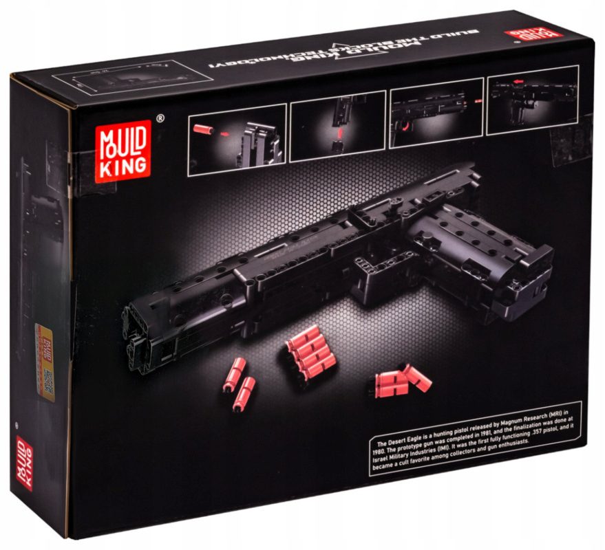 Klocki Mould King 14004 Strzelający Desert Eagle Pistolet 563 el. - obrazek 6