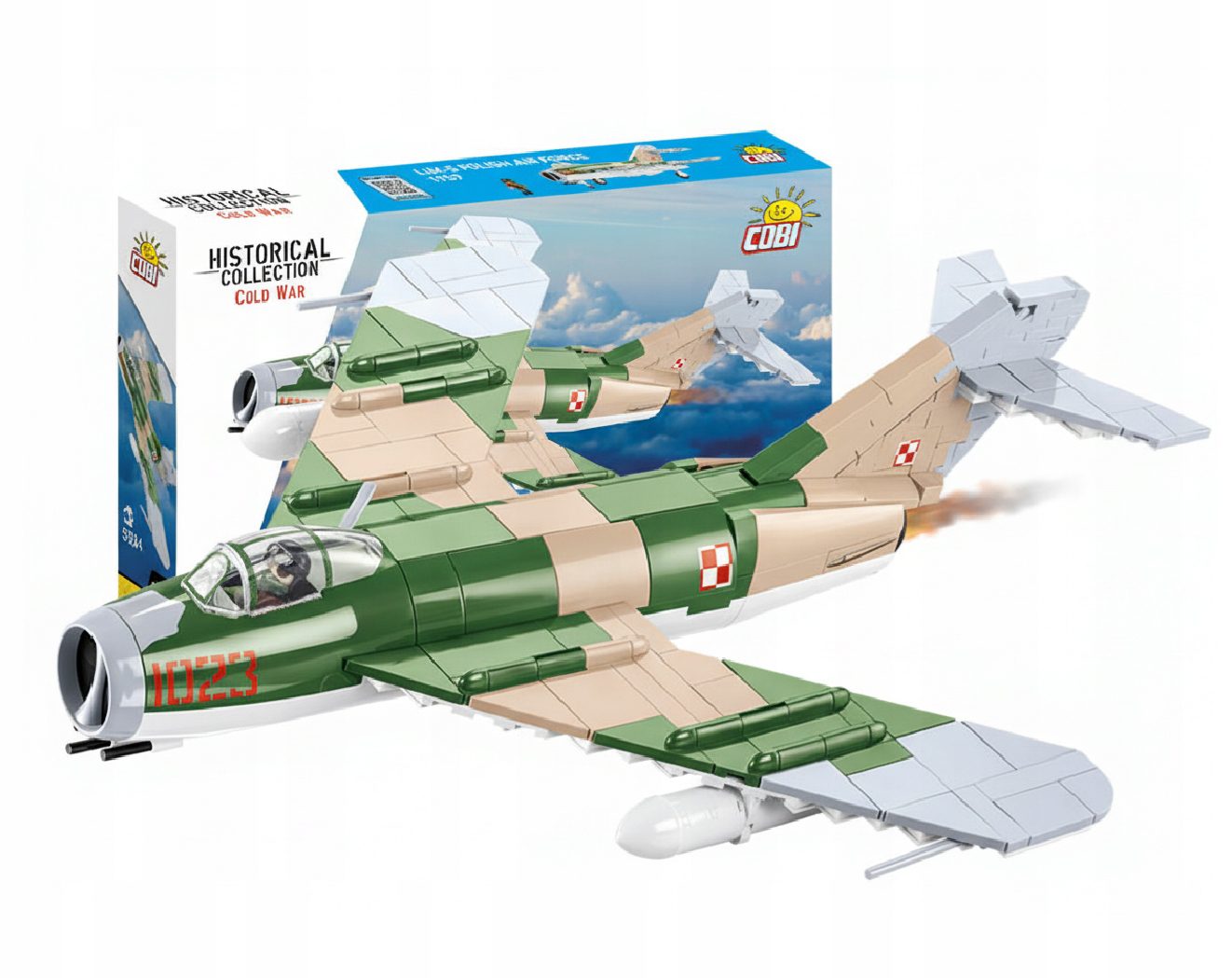 Klocki COBI 5824 Samolot Odrzutowy Polskich Sił Zbrojnych LIM5 (MIG17) 1959
