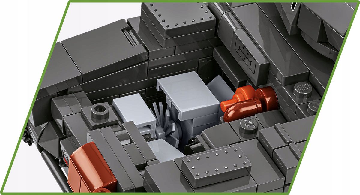 Klocki Cobi 2597 Czołg Panzerkampfwagen II Ausf. F Niemiecki Czołg Lekki - obrazek 11