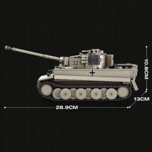 Model czołgu Tiger I z klocków Reobrix – zestaw 1138 elementów