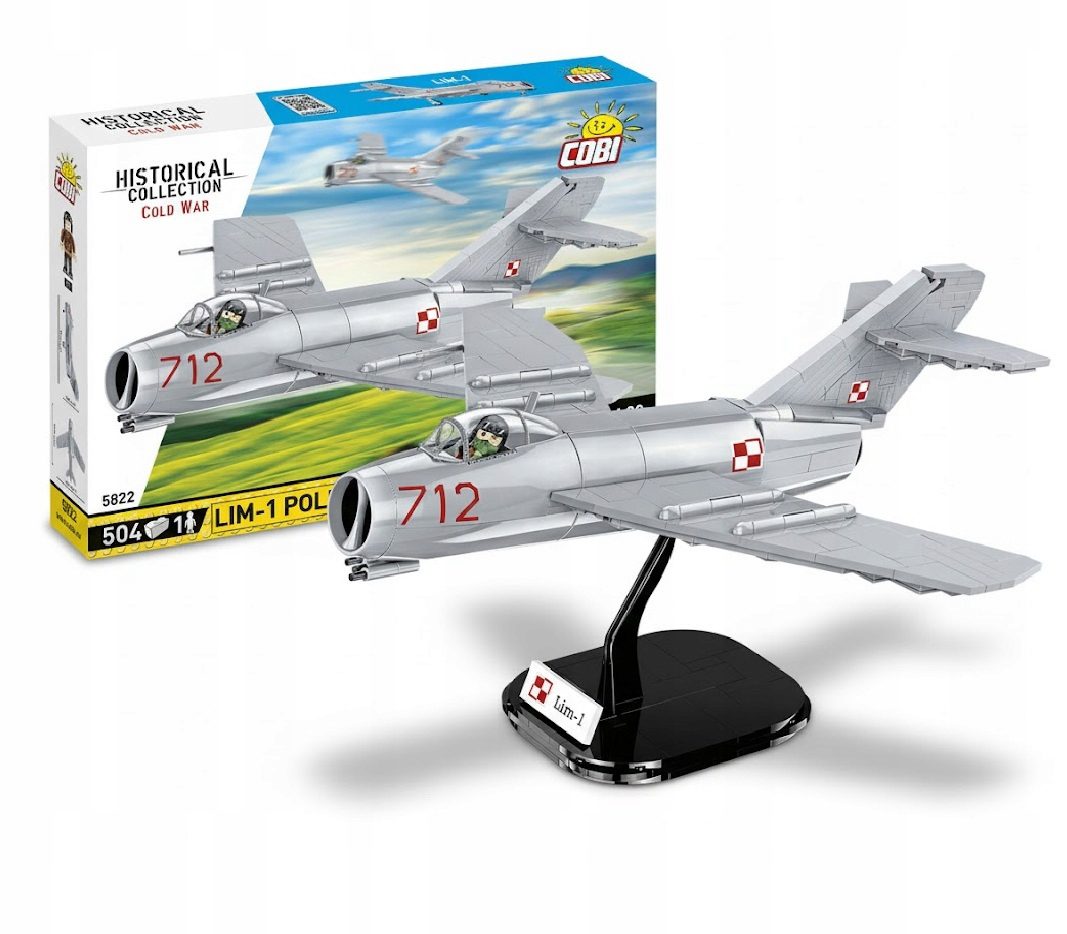 Klocki COBI 5822 Samolot Odrzutowy Polskich Sił Zbrojnych LIM1 (MIG15) 1952