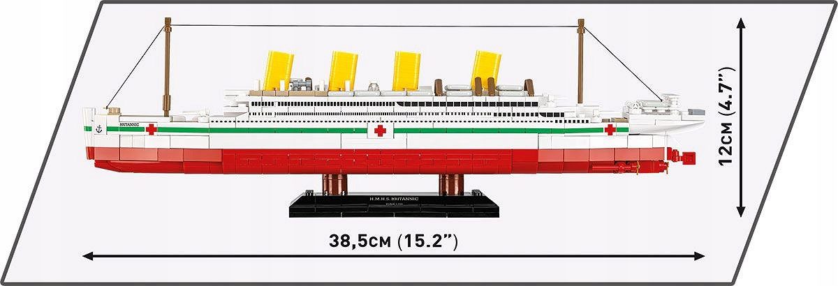 Klocki Cobi 1681 Statek HMHS Britannic Siostrzany Titanic I WŚ 636 el. - obrazek 6