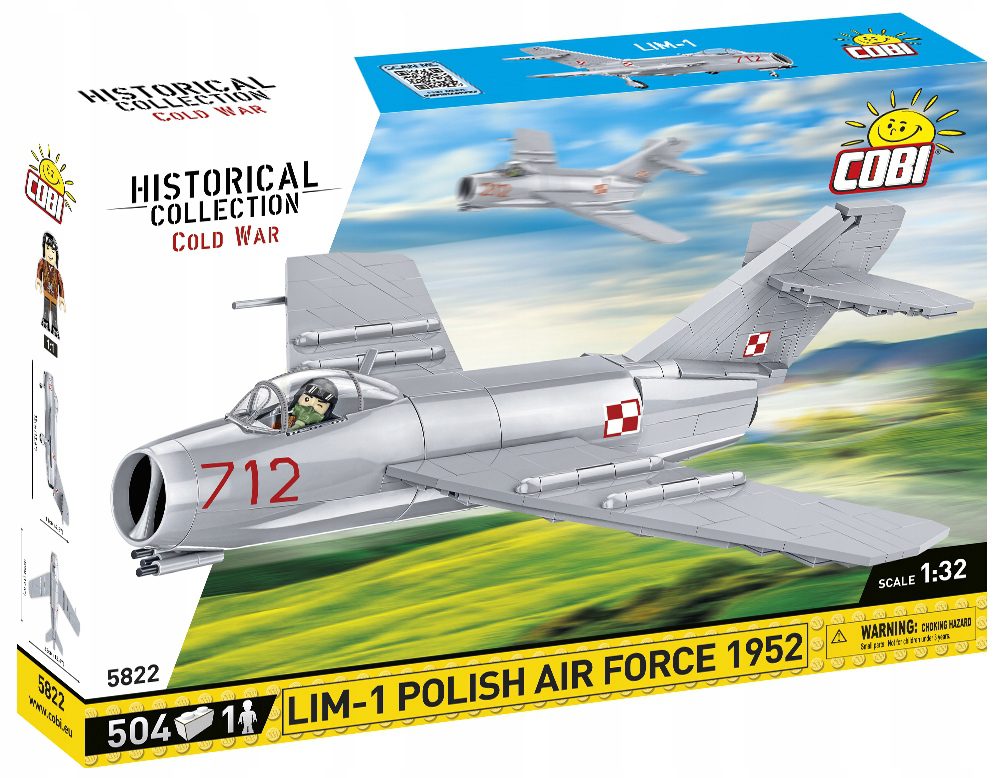Klocki COBI 5822 Samolot Odrzutowy Polskich Sił Zbrojnych LIM1 (MIG15) 1952 - obrazek 3