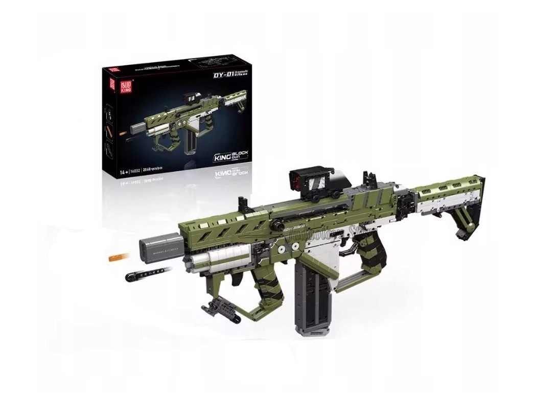 Model karabinu szturmowego DY-01 z klocków Mould King – zestaw 2848 elementów w skali 1:1