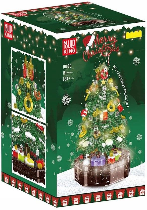 Klocki Mould King 10090 Podświetlana Choinka Pozytywka 688 el. - obrazek 2