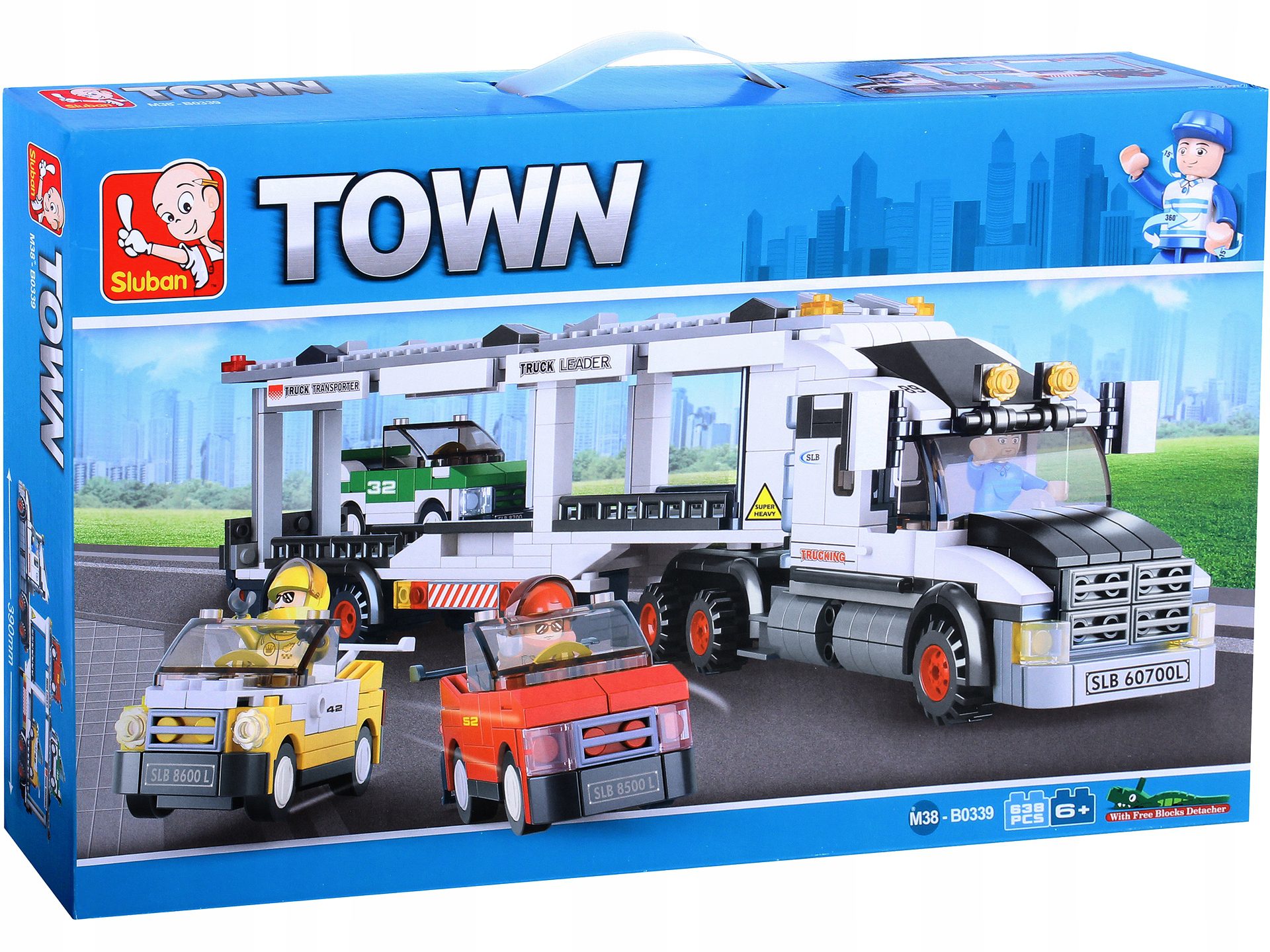 Klocki Sluban B0339 Laweta z Samochodami 638 el. - obrazek 7