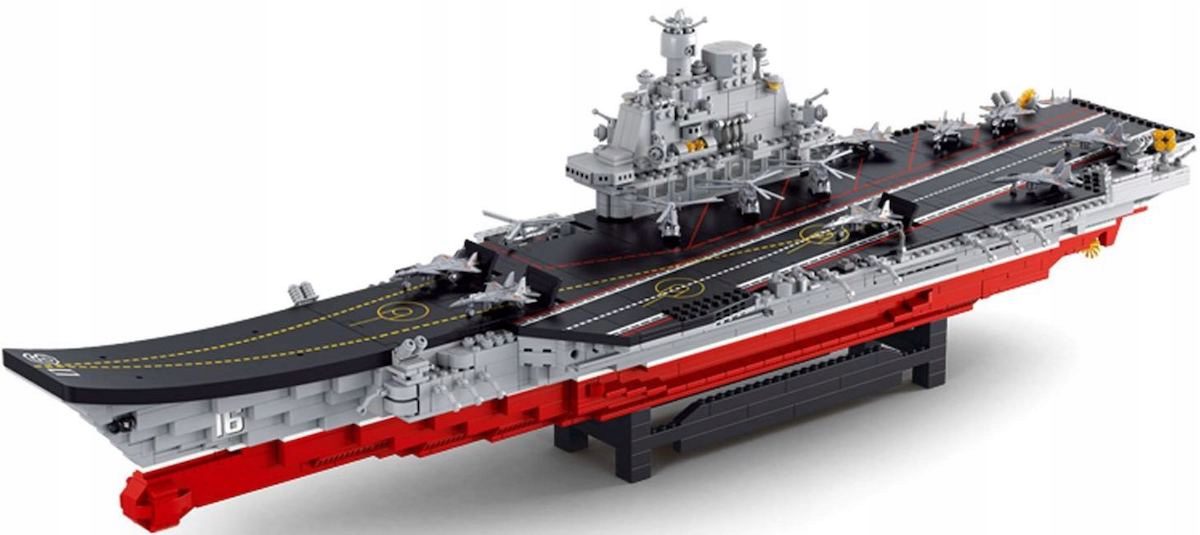 Klocki Sluban B0388 Lotniskowiec Wojenny Kuzniecow 89 cm 1875 el. Wojsko - obrazek 3