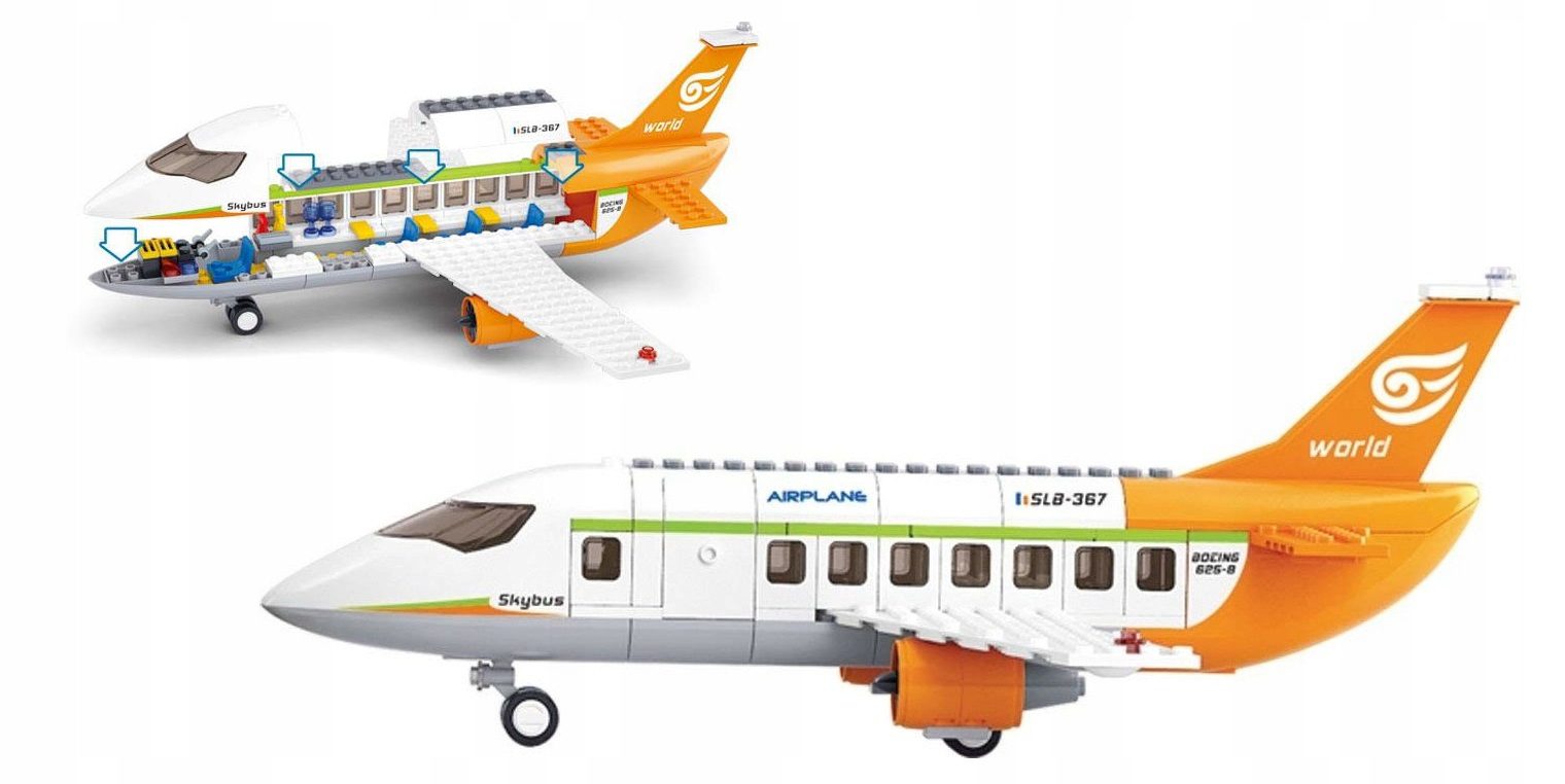 Klocki Sluban B0367 Samolot z Terminalem i Wieżą Lotów 678 el. - obrazek 13