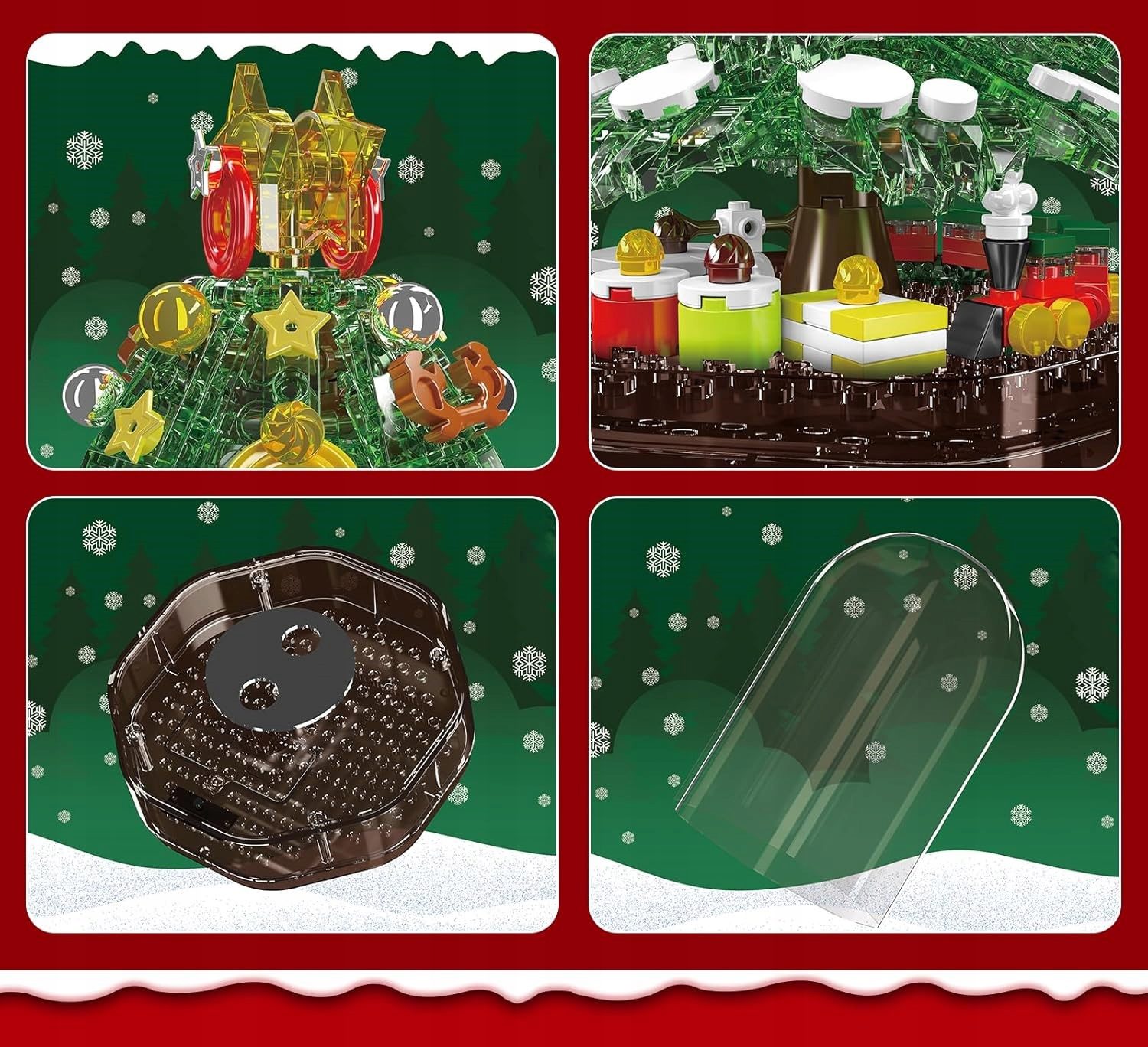 Klocki Mould King 10090 Podświetlana Choinka Pozytywka 688 el. - obrazek 6