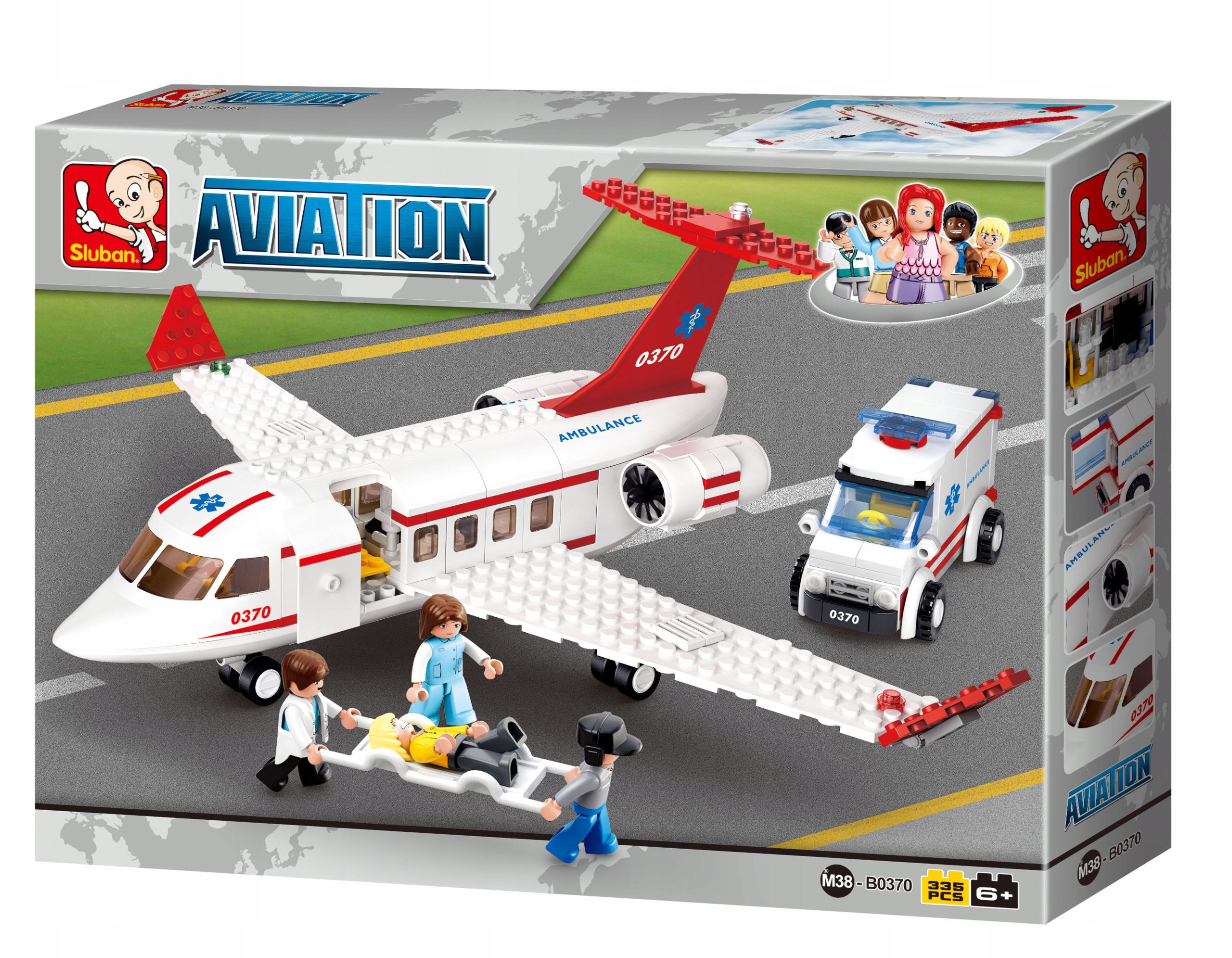 Klocki Sluban B0370 Samolot Lotniczego Pogotowia Ratunkowego 335 el.