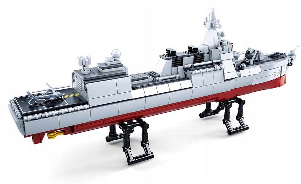 Klocki Sluban B0700 Okręt Wojskowy Niszczyciel 578 el. - obrazek 3