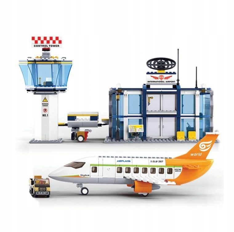 Klocki Sluban B0367 Samolot z Terminalem i Wieżą Lotów 678 el. - obrazek 10