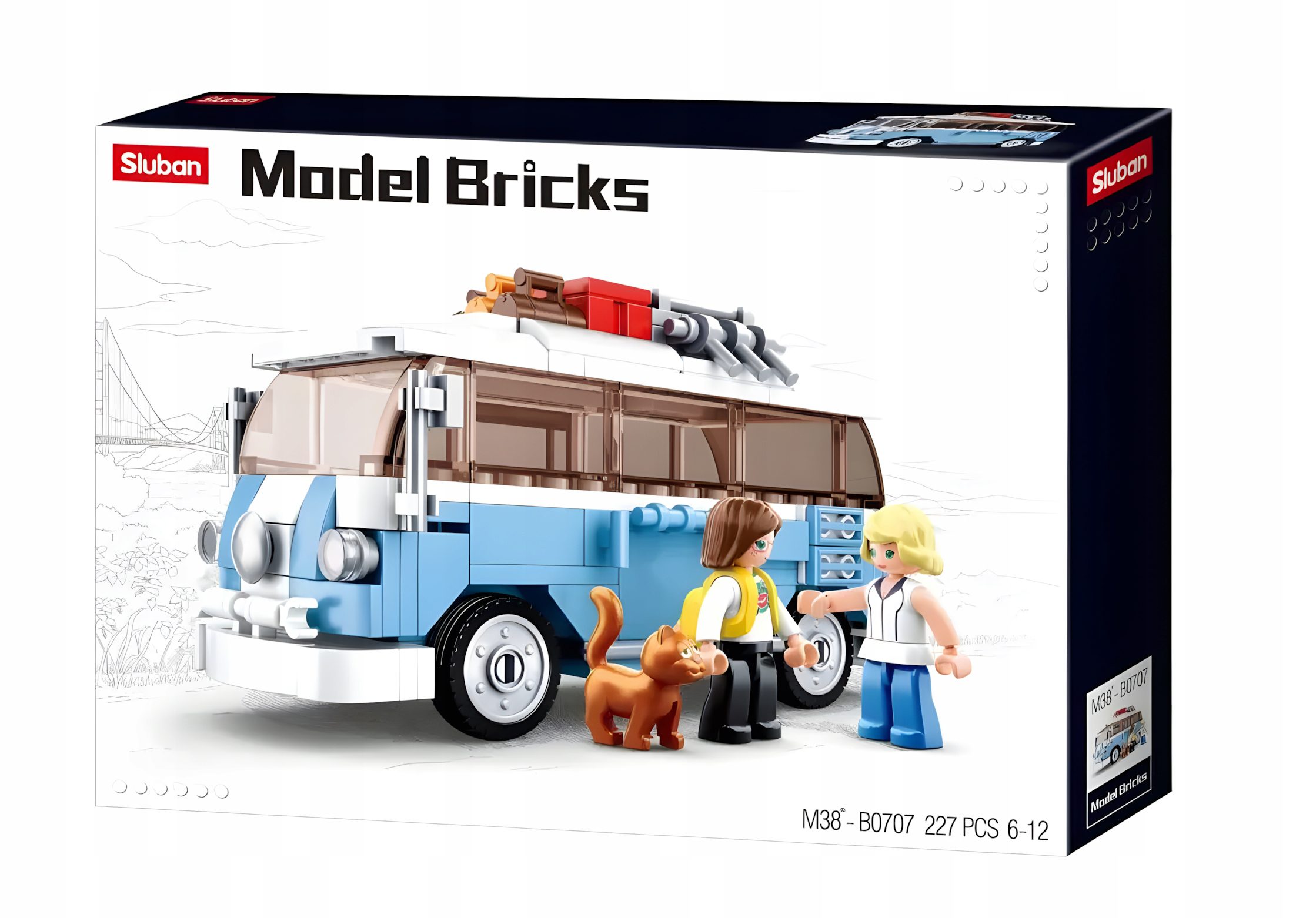 Klocki Sluban B0707 Bus Transporter Kamper 227 el. dla Dzieci - obrazek 2