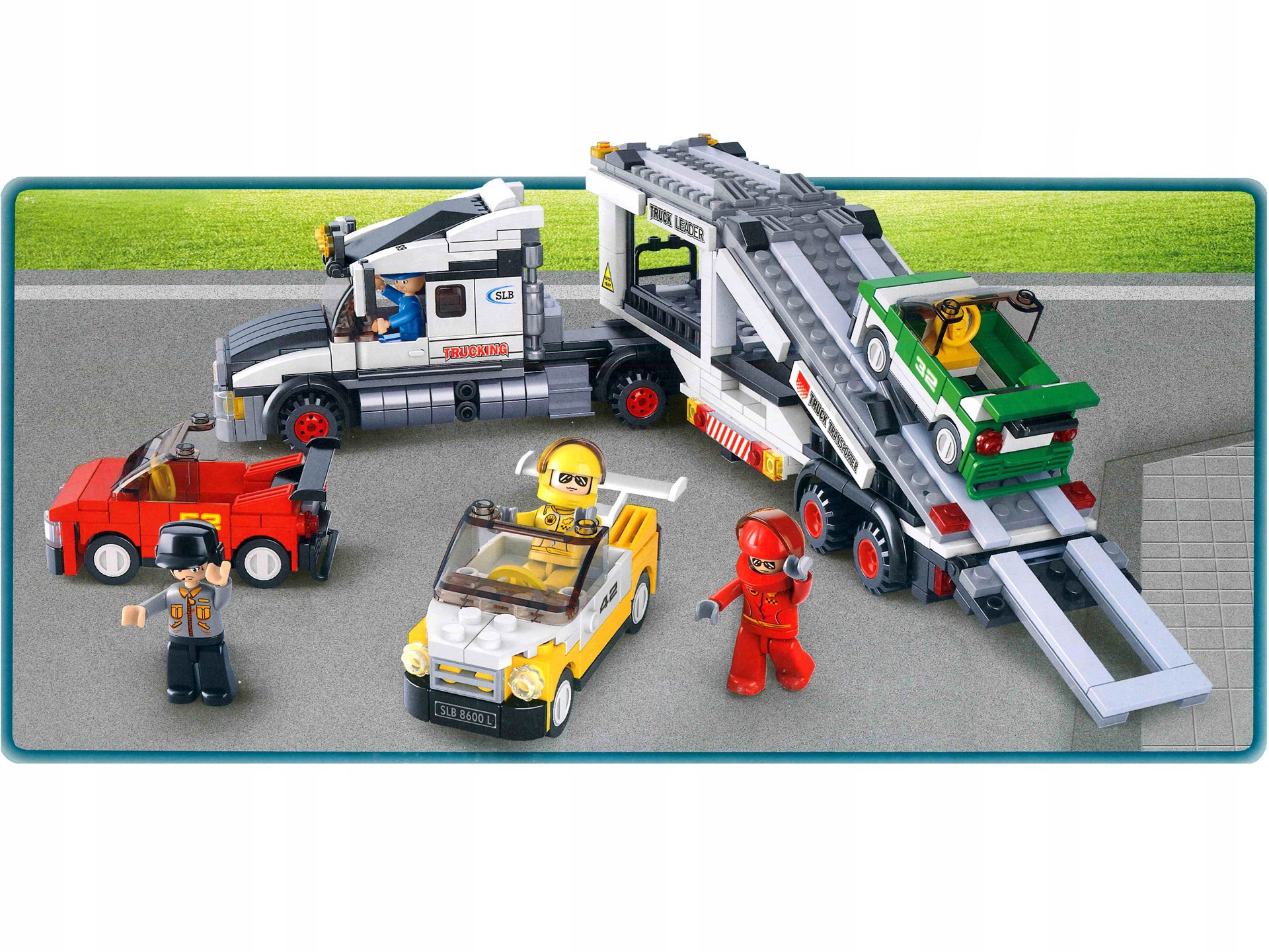 Klocki Sluban B0339 Laweta z Samochodami 638 el. - obrazek 5