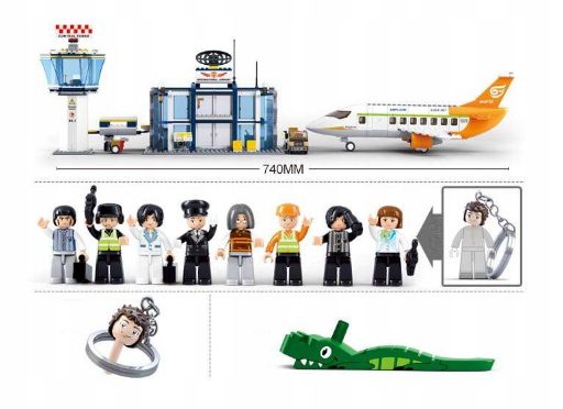 Klocki Sluban B0367 Samolot z Terminalem i Wieżą Lotów 678 el. - obrazek 12