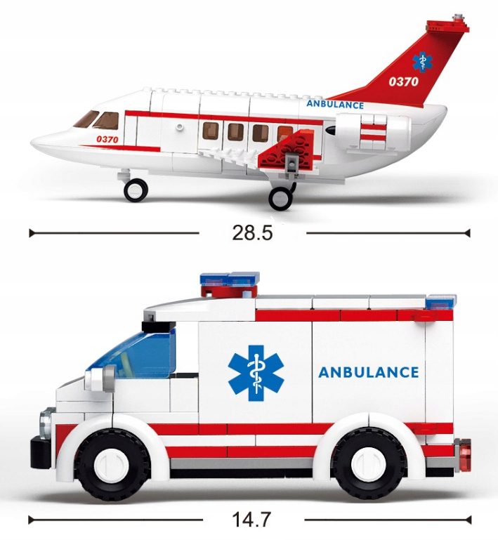 Klocki Sluban B0370 Samolot Lotniczego Pogotowia Ratunkowego 335 el. - obrazek 5