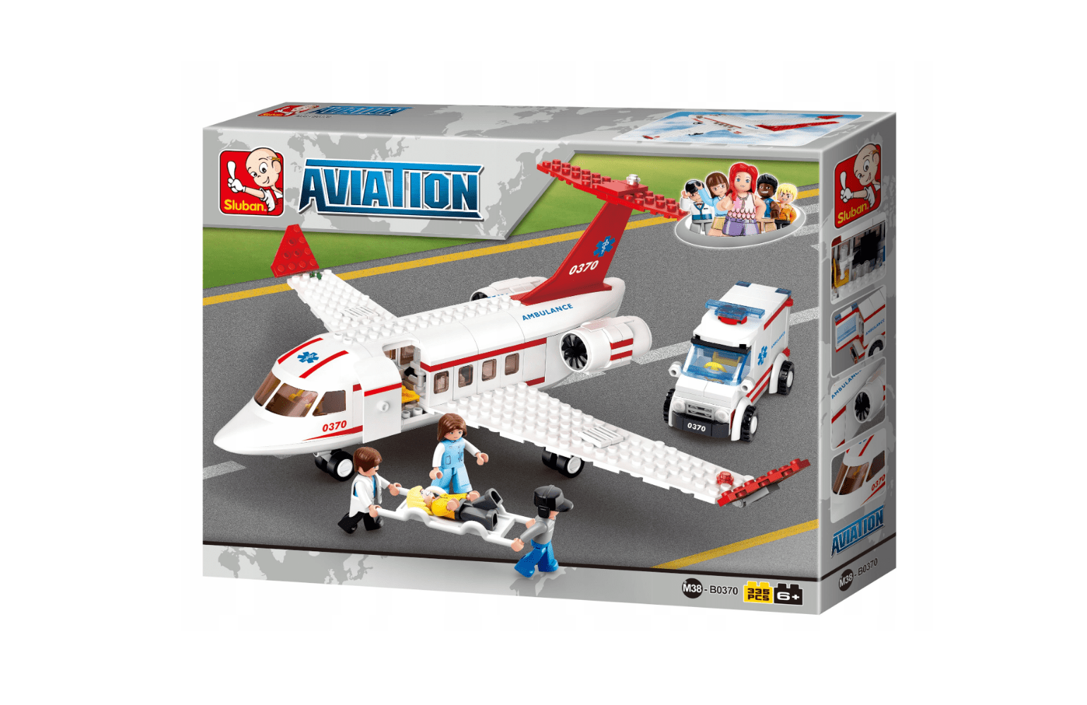 Klocki Sluban B0370 Samolot Lotniczego Pogotowia Ratunkowego 335 el.