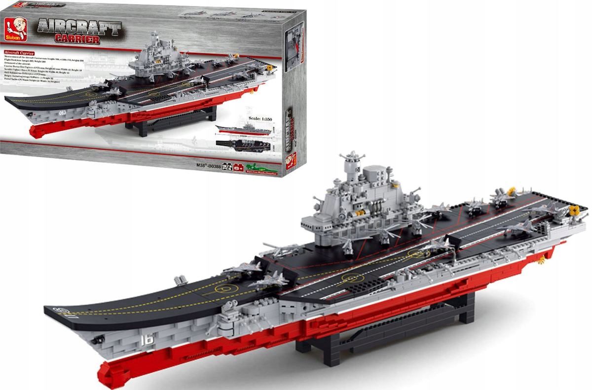 Klocki Sluban B0388 Lotniskowiec Wojenny Kuzniecow 89 cm 1875 el. Wojsko