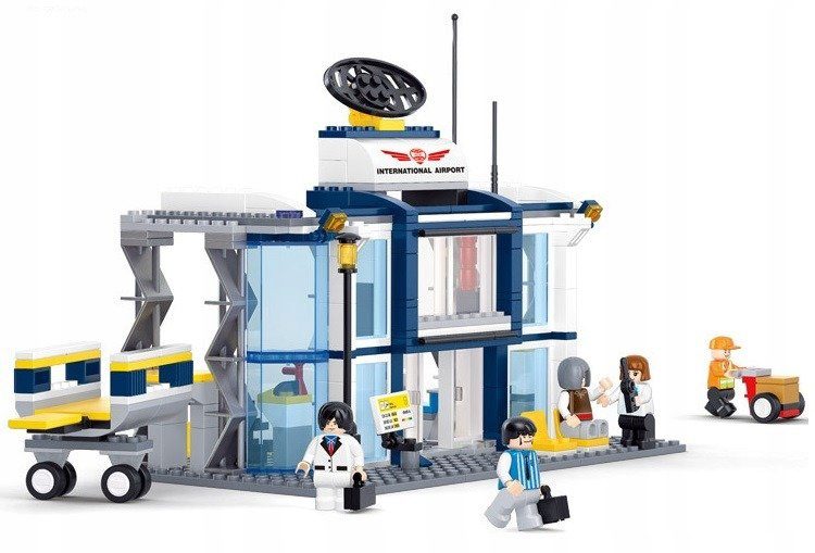 Klocki Sluban B0367 Samolot z Terminalem i Wieżą Lotów 678 el. - obrazek 3