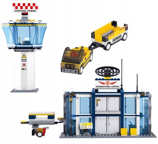 Klocki Sluban B0367 Samolot z Terminalem i Wieżą Lotów 678 el. - obrazek 7