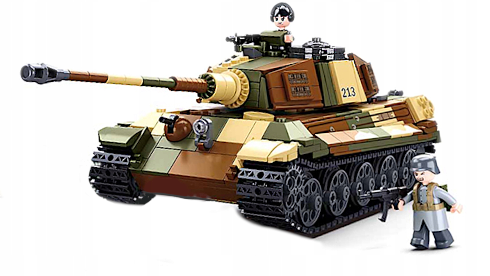 Klocki Sluban B980 Czołg Panzer VI Ausf. B Königstiger/Jagdtiger 2w1 930 el. - obrazek 3