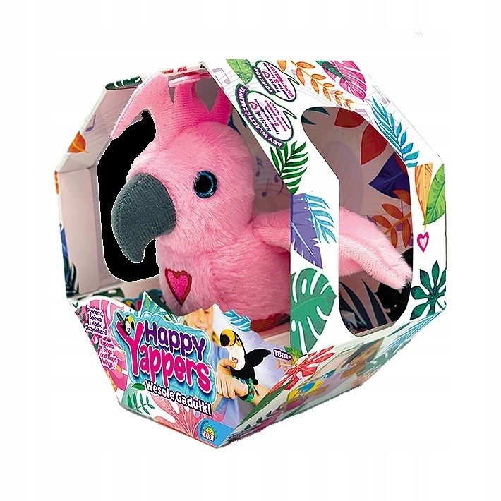 HAPPY YAPPERS Kakadu - Wesołe Gadułki, Interaktywny Zwierzak Zabawka - obrazek 3
